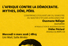 Présentation de l’ouvrage « L’Afrique contre la démocratie. Mythes, déni, péril »
